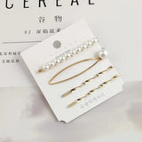 Bride Ins Pearl Hairpin Metal Clip Headdress