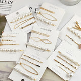 Bride Ins Pearl Hairpin Metal Clip Headdress