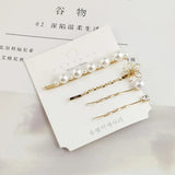 Bride Ins Pearl Hairpin Metal Clip Headdress