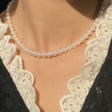 Retro Pearl Choker Necklace for Women Summer Wedding Jewelry
