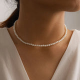 Retro Pearl Choker Necklace for Women Summer Wedding Jewelry