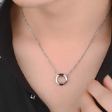Round Pendant Necklace With 1.5mm Steel Chain, Couples' Jewelry
