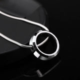 Round Pendant Necklace With 1.5mm Steel Chain, Couples' Jewelry