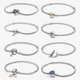 S925 Sterling Silver Chrysanthemum Peach Heart Bracelet for Women