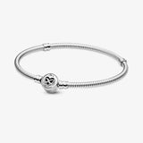 S925 Sterling Silver Chrysanthemum Peach Heart Bracelet for Women