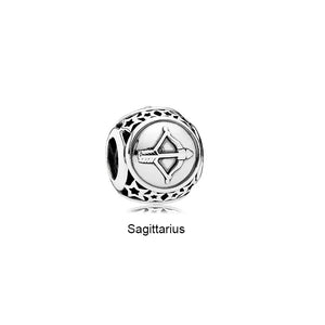 S925 Zodiac Charms Beads For Bracelet Bangle