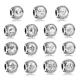 S925 Twelve Constellation Charms Beads for Bracelet Bangle