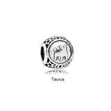 S925 Twelve Constellation Charms Beads for Bracelet Bangle