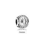S925 Zodiac Charms Beads For Bracelet Bangle