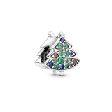 Santa Claus Moon Charm S925 Snow Globe Angel Bracelet Necklace DIY Jewelry