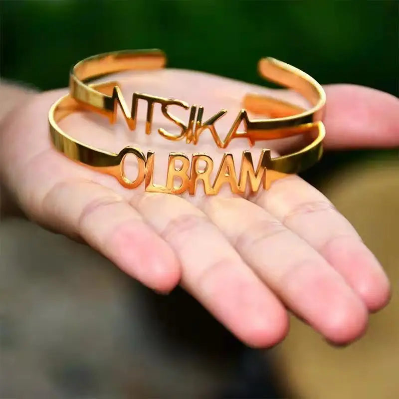 Security Name Letter Bracelets Stainless Steel Bracelet
