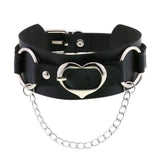 Sexy Goth Choker Necklace Punk Rock Metal PU Women Men Gothic Accessories