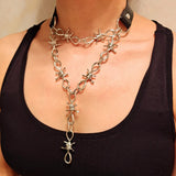 Sexy Goth Choker Necklace Punk Rock Metal PU Women Men Gothic Accessories