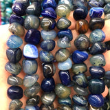 Glossy Variegated Onyx Loose Stone Beads for Jewelry Making