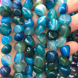 Glossy Variegated Onyx Loose Stone Beads for Jewelry Making