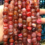 Glossy Variegated Onyx Loose Stone Beads for Jewelry Making