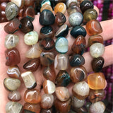 Glossy Variegated Onyx Loose Stone Beads for Jewelry Making