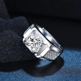 Zircon Men's Crystal Engagement Wedding Ring