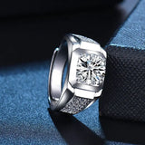 Zircon Men's Crystal Engagement Wedding Ring
