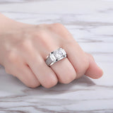 Zircon Men's Crystal Engagement Wedding Ring