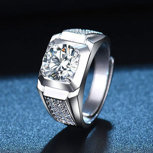 Zircon Men's Crystal Engagement Wedding Ring