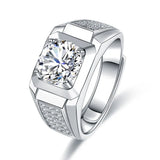 Zircon Men's Crystal Engagement Wedding Ring