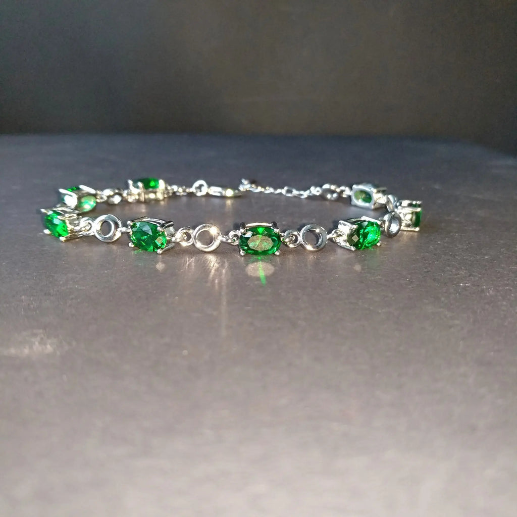 Emerald Colorful Gemstone Bracelet for Women
