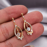 Silver Zircon Stud Earrings Women Jewelry Party Gift