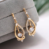 Silver Zircon Stud Earrings Women Jewelry Party Gift