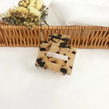 Colorful Tortoise Square Hair Clip Claws for Women Girls