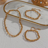 Simplicity Geometry Metal Bamboo Style Bracelet Anklet Necklace