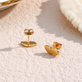 Small Butterfly Stud Earrings Stainless Steel Hypoallergenic Silver