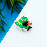 Cartoon Green Enamel Beads Charms for Jewelry Making