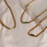 Stainless Steel Waterwave Punk Chain Bracelet Necklace for Women & Men