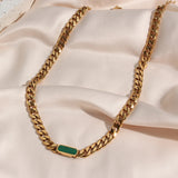 Stainless Steel Waterwave Punk Chain Bracelet Necklace for Women & Men