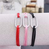 Adjustable Stainless Steel Multicolor Ribbon Bracelet