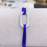 Adjustable Stainless Steel Multicolor Ribbon Bracelet