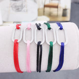 Adjustable Stainless Steel Multicolor Ribbon Bracelet