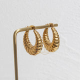 18K PVD Stainless Steel Statement Earrings for Girls