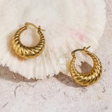 18K PVD Stainless Steel Statement Earrings for Girls