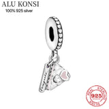925 Silver Seahorse Heart Lock Charm for Bracelets