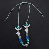 Daisy Enamel Butterfly Necklace Hip Hop Rap Men Women Sweater