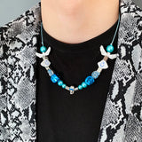 Daisy Enamel Butterfly Necklace Hip Hop Rap Men Women Sweater