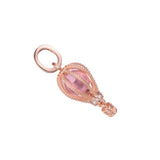 925 Silver Pink Hot Air Balloon Charm for Bracelets