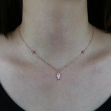 Summer Rose Jewelry 925 Sterling Silver Red Pink Enamel Fish Necklace