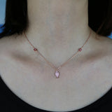 Summer Rose Jewelry 925 Sterling Silver Red Pink Enamel Fish Necklace