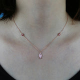 Summer Rose Jewelry 925 Sterling Silver Red Pink Enamel Fish Necklace