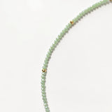 Summer Crystal Beaded Necklace Women Light Green Beads