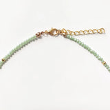 Summer Crystal Beaded Necklace Women Light Green Beads