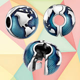 925 Sterling Silver Globe Clip Pendant Beads for Women's Jewelry Making